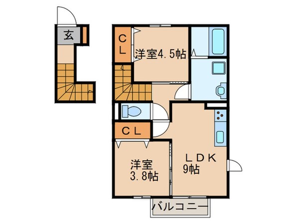 プレミールNakamaⅤの物件間取画像